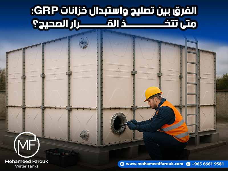 الفرق بين تصليح واستبدال خزانات GRP: متى تتخذ القرار الصحيح؟