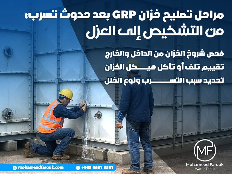 مراحل تصليح خزان GRP بعد حدوث تسرب: من التشخيص إلى العزل